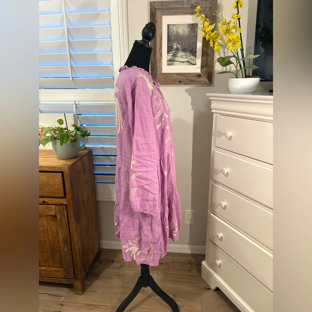 Johnny Was FRANKIE TIERED FIELD DRESS - ORCHID, XXL - Picture 2 of 10